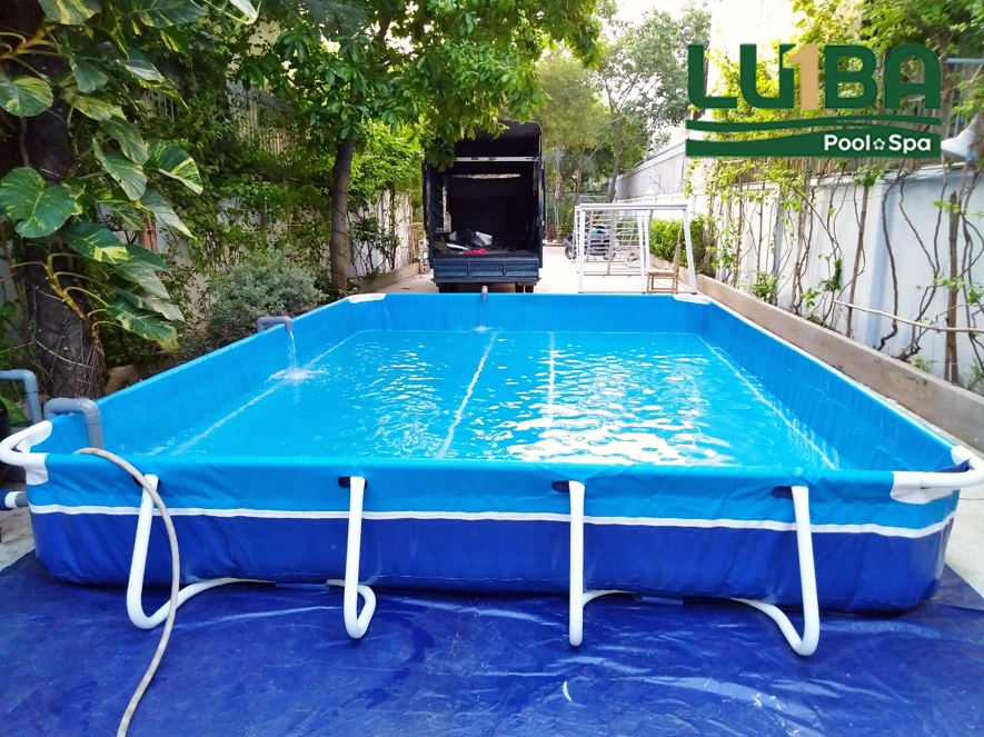 Bể bơi tích hợp tại nhà đảm bảo vệ sinh an toàn