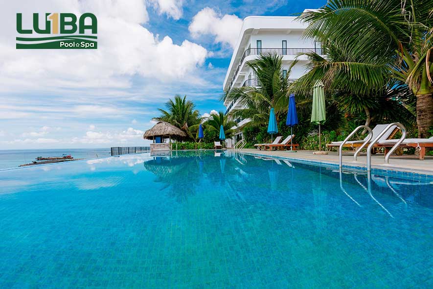 Công trình bể bơi vô cực Resort – Đảo Ngọc Lý Sơn Quảng Ngãi